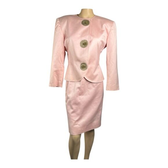 Valentino Boutique Vintage Pink Skirt Suit – Made in Italy, Size 12 - Picture 1 of 12